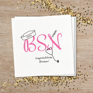 Serviette En Papier Décor du dîner d'une infirmière BSN