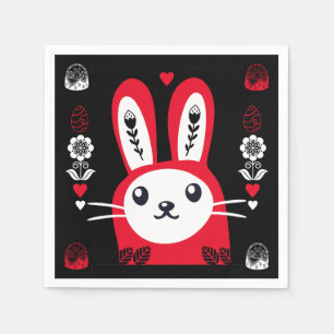 Serviette En Papier Décor lapin au chocolat de Pâques