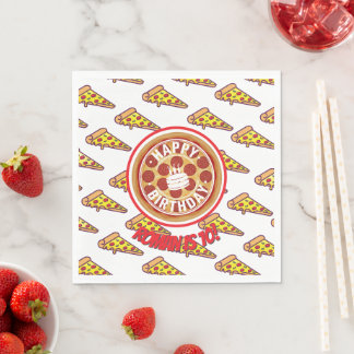 Serviette En Papier Décoration d'anniversaire pour fête de pizza | Thè
