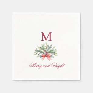Serviette En Papier Décoration de Noël verte festive et lumineuse