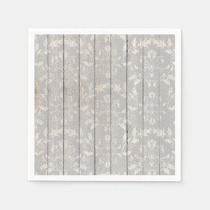 Serviette En Papier Décoration rustique de ferme en bois blanc shabby 