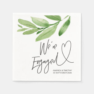 Serviette En Papier Décorations de la partie d'engagement Végétation s