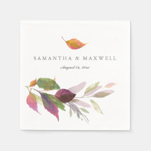Serviette En Papier Décorations de mariage rustique Feuilles d'automne