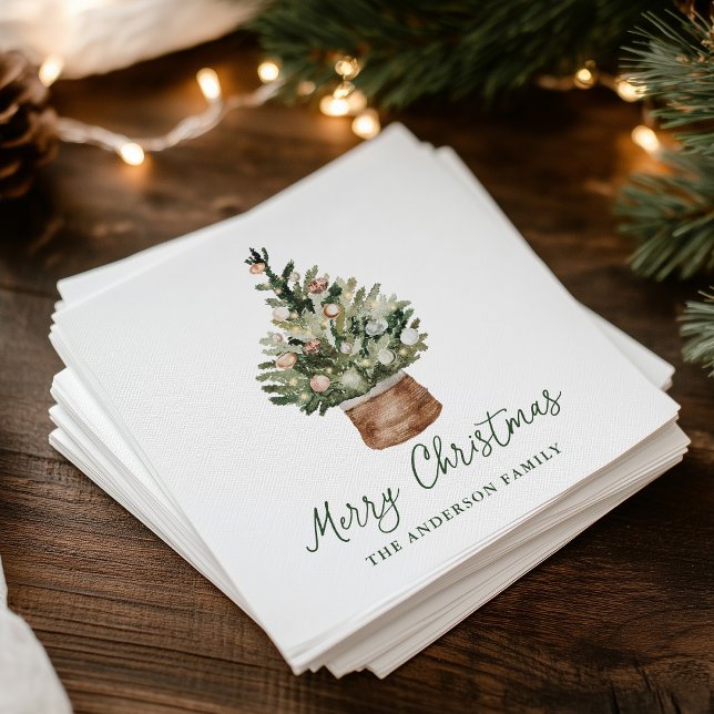 Serviette En Papier Décorations de sapin de Noël rustique Fêtes neutre (Créateur téléchargé)