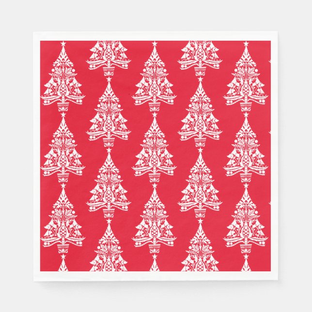 Serviette En Papier Décorations nordiques de Noël (Devant)