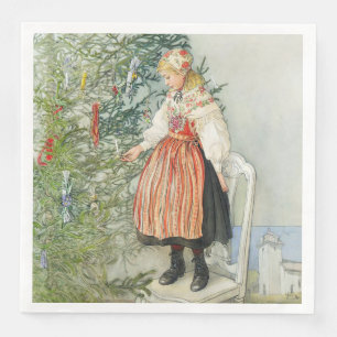 Serviette En Papier Décorer l'arbre de Noël - Carl Larsson