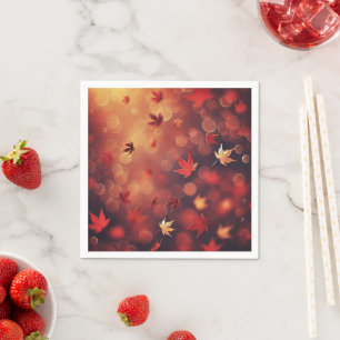 Serviette En Papier Découpage de Bokeh Bokeh Feuille en chute libre