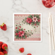 Découpage de bordure florale de poinsettia en dent