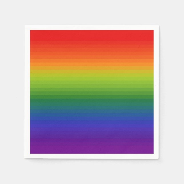 Serviette En Papier Dégradé arc-en-ciel trié (Devant)