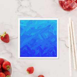 Serviette En Papier Dégradé Bleu Abstrait