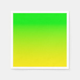 Serviette En Papier Dégradé vert et jaune du néon