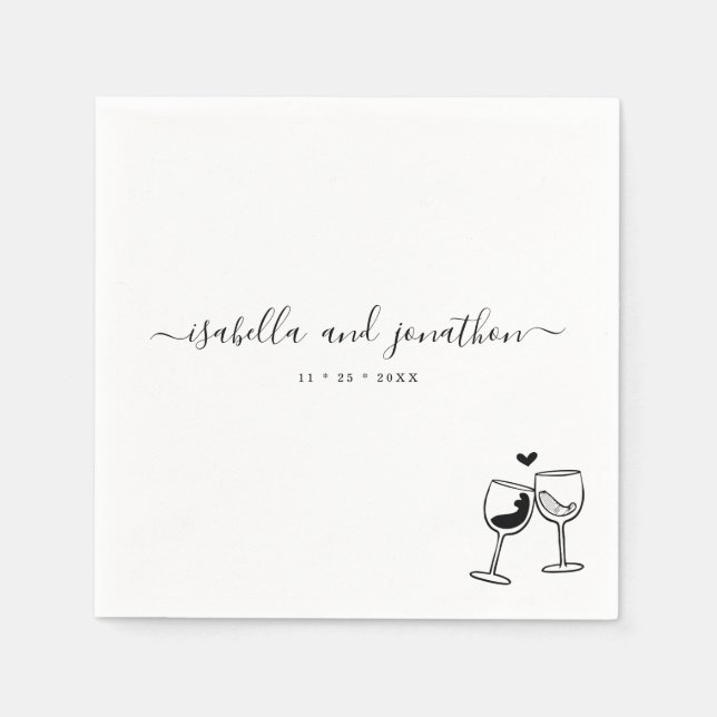 Serviette En Papier Dégustation personnalisée de vin serviettes à thèm (Devant)