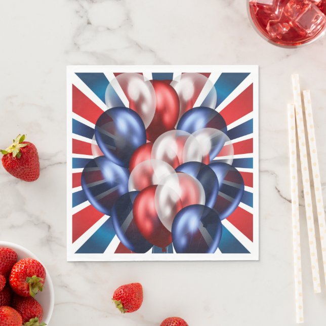 Serviette En Papier Déjeuner Patriotique 4 juillet (En situation)