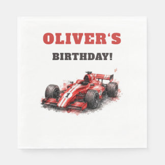 Serviette En Papier Démarrez vos moteurs ! Anniversaire de voiture de