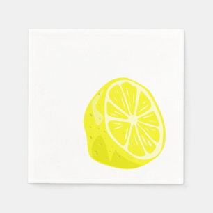Serviette En Papier Demi de serviettes de cocktail de citron