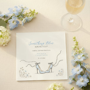 Serviette En Papier Demoiselles d'honneur Fête de mariage Something Bl