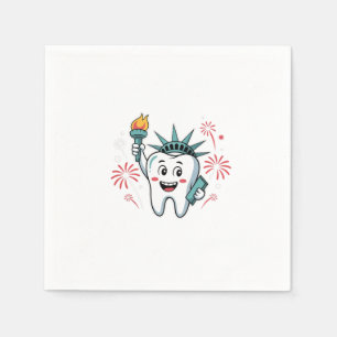 Serviette En Papier Dental Squad 4 juillet Dentist Funny American