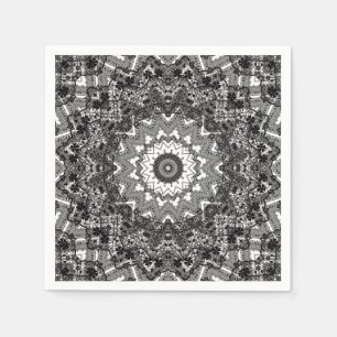 Serviette En Papier Dentelle noire