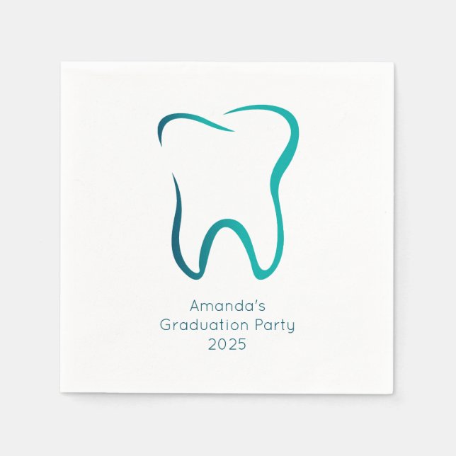 Serviette En Papier Dentistesse dentaire Médicale Image Graduation (Devant)