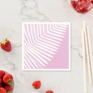 Serviette En Papier Départ de palme monochrome tropicale