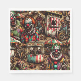 Serviette En Papier Déplaisant Clown Carnaval Zombie Halloween