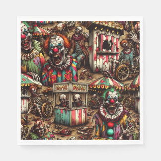 Serviette En Papier Déplaisant Clown Carnaval Zombie Halloween
