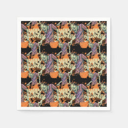 Serviette En Papier Déplaisant Zombies Éffrayant Halloween
