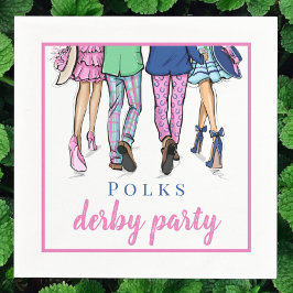 Serviette En Papier Derby Fashion Preppy Party Horse Racing Custom