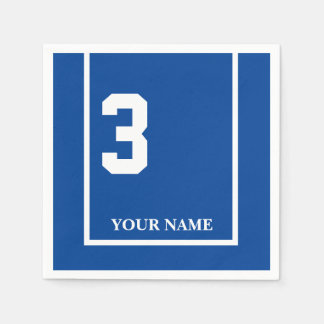 Serviette En Papier Derby Horse Race Blue 3 Papier personnalisé Napkin