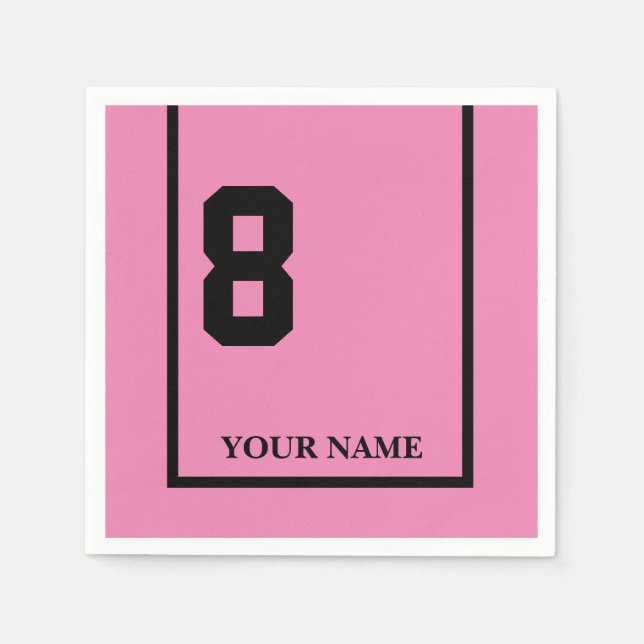 Serviette En Papier Derby Horse Race Pink 8 Personnalisé (Devant)