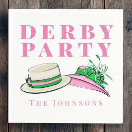 Serviette En Papier Derby Party Fancy Casquette Mode Preppy