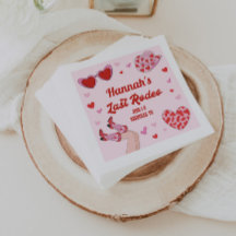 Dernier Rodeo Cowgirl Bachelorette Cocktail Napkin
