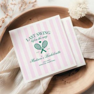 Serviette En Papier Dernier Swing avant la Bague Tennis Rétro Bach