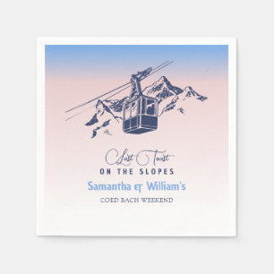 Serviette En Papier Dernier Toast Sur La Pente Ski Bachelorette Merci