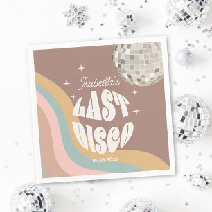 Serviette En Papier Dernière discothèque flamboyante Rétro les années 