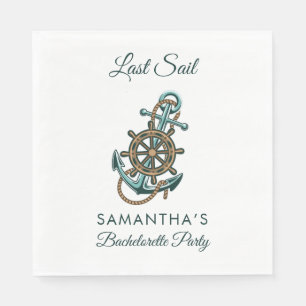 Serviette En Papier Dernière fête de bachelorette nautique