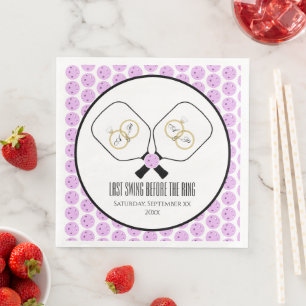 Serviette En Papier Dernière swing avant la bague Mariage Pickleball