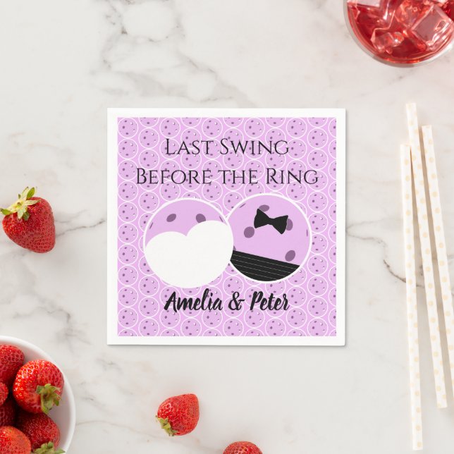 Serviette En Papier Dernière swing avant la bague pré-Mariage Pickleba (En situation)