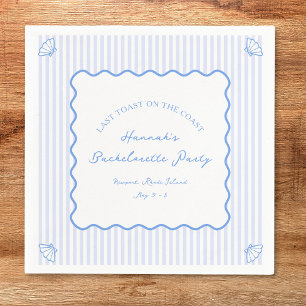 Serviette En Papier Dernière Toast sur la Côte Fête de Fiançailles Ble