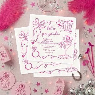 Serviette En Papier Dernière Vacherie Disco Cowgirl Enterrement de Vie
