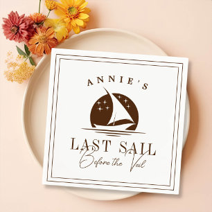 Serviette En Papier Dernière voile avant le Voile Nautique Bachelorett