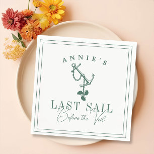 Serviette En Papier Dernière voile avant le Voile Nautique Bachelorett