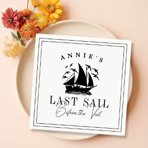 Serviette En Papier Dernière voile avant le Voile Nautique Bachelorett