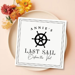 Serviette En Papier Dernière voile avant le Voile Nautique Bachelorett