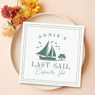 Serviette En Papier Dernière voile avant le Voile Nautique Bachelorett