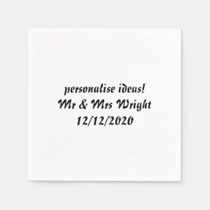 Serviette En Papier Des serviettes personnalisées. Ajouter votre propr