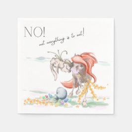 Serviette En Papier Des serviettes rigolotes avec poney et lapin