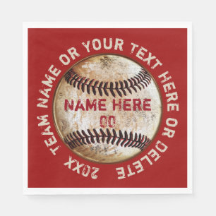 Serviette En Papier Des serviettes Vintages de baseball avec vos COULE