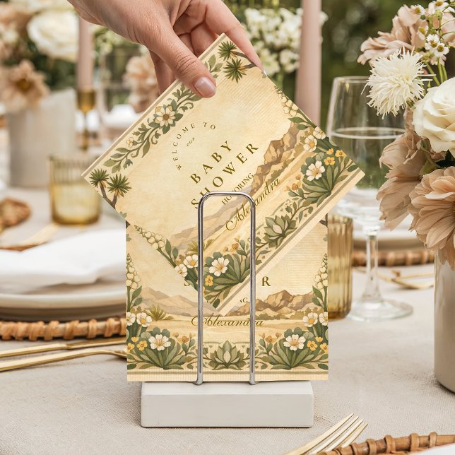Serviette En Papier Desert Botanical Baby Shower (Créateur téléchargé)