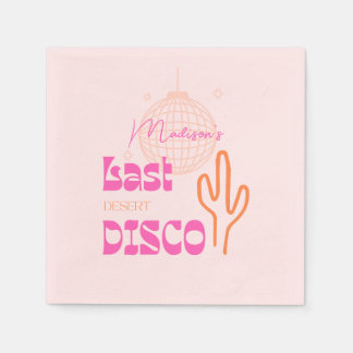 Serviette En Papier Desert Disco Bachelorette Party Rose & Orange